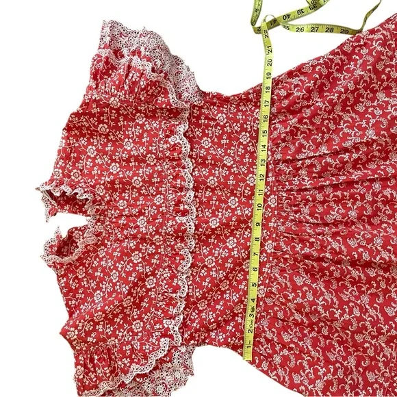 ULLA JOHNSON Leonie Floral Lace Ruffle Dress - Picture 15 of 16